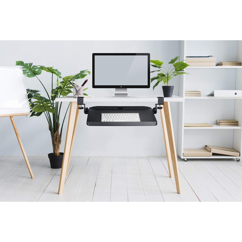 Mobotron Clamping Under-Desk Keyboard Tray with Ergonomic 3-Angle Adjustment