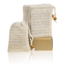 Ycolama Soap Bags Mesh Exfoliating 8 Pieces, 100% Natural Sisal Soap Pouch, Soap Savers for Shower Use Like Massaging and Scrubbing(5.9 × 3.9inches)