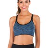 FXTYK Women's Mid Impact Sports Bra Seamless Adjustable Shoulder Straps