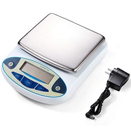 Lab Scale 5000g x 0.01g Accuracy High Precision Electronic Analytical Balance Laboratory Precision Scale Digital Kitchen Balance Scale Jewelry Scale Scientific Scale, 6.7'' Weighing Surface Dp