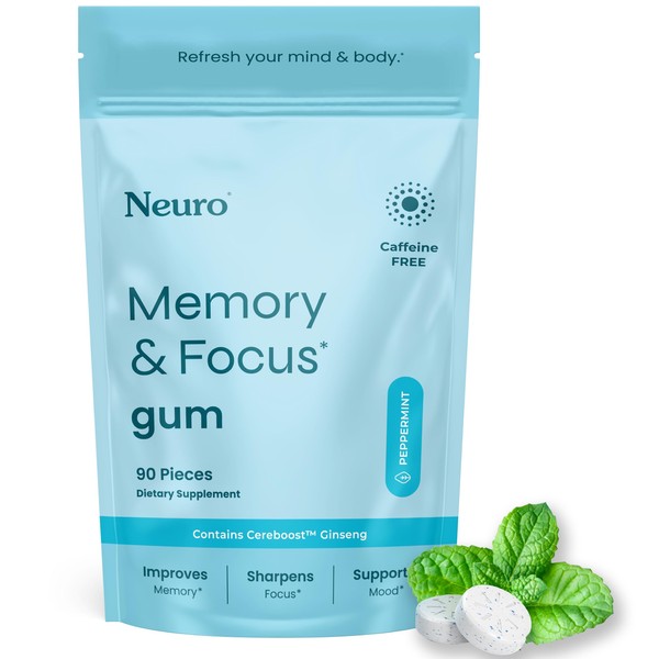 Neuro Memory & Focus Gum (90 Pieces) - Decaf &