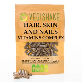 Crown Supplements Hair Skin and Nails Vitamins- Vegan Supplement for Beauty & Personal Care (90 Capsules)