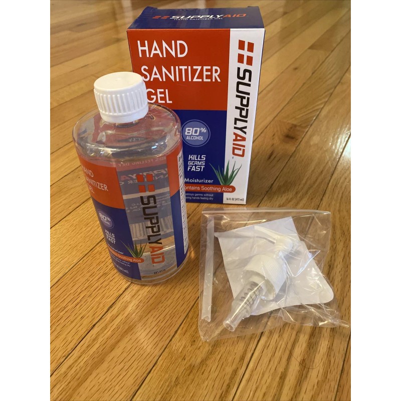 Supply Aid (4-pack) SUPPLYAID 80% Alcohol Hand Sanitizer Gel with
