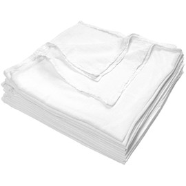 Nouvelle Legende Cotton Flour Sack Commercial Grade Towels, 28 by 29 Inches, White, Pack of 12