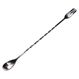 HAYATE Brand, 4 Colors to Choose from, Bar Spoon, Stirler, Stainless Steel, Stylish, Professional, Long, Long Bar Spoon, Black, 10.2 inches (26 cm)