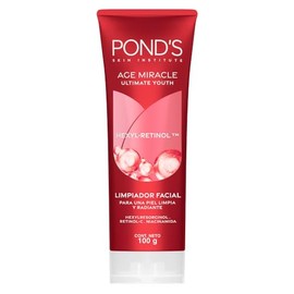 PONDS Limpiador Facial Age Miracle Ultimate Youth con Hexyl-Retinol para una piel más joven, limpia y radiante 100 g