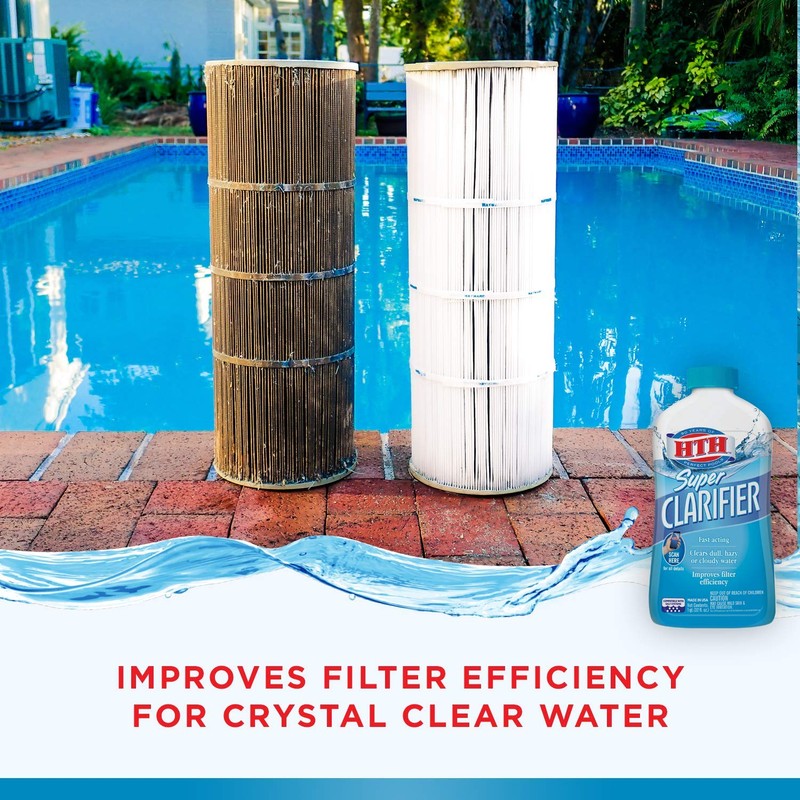 HTH 67023 Super Clarifier Swimming Pool Cleaner, 32 fl oz