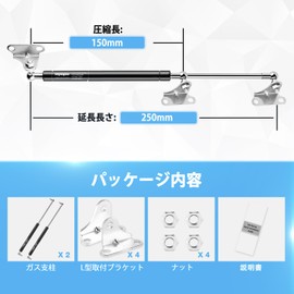 VEPAGOO Furniture Vehicle Refurbishment Gas Spring, 100 N/22.0 lbs (100 N/10 kg), Gas Damper, 9.8 inches (25 cm), Lid, Cupboard, Hanging Cabinet, Tatami, Small Tool Box, Door Support Replacement, Door