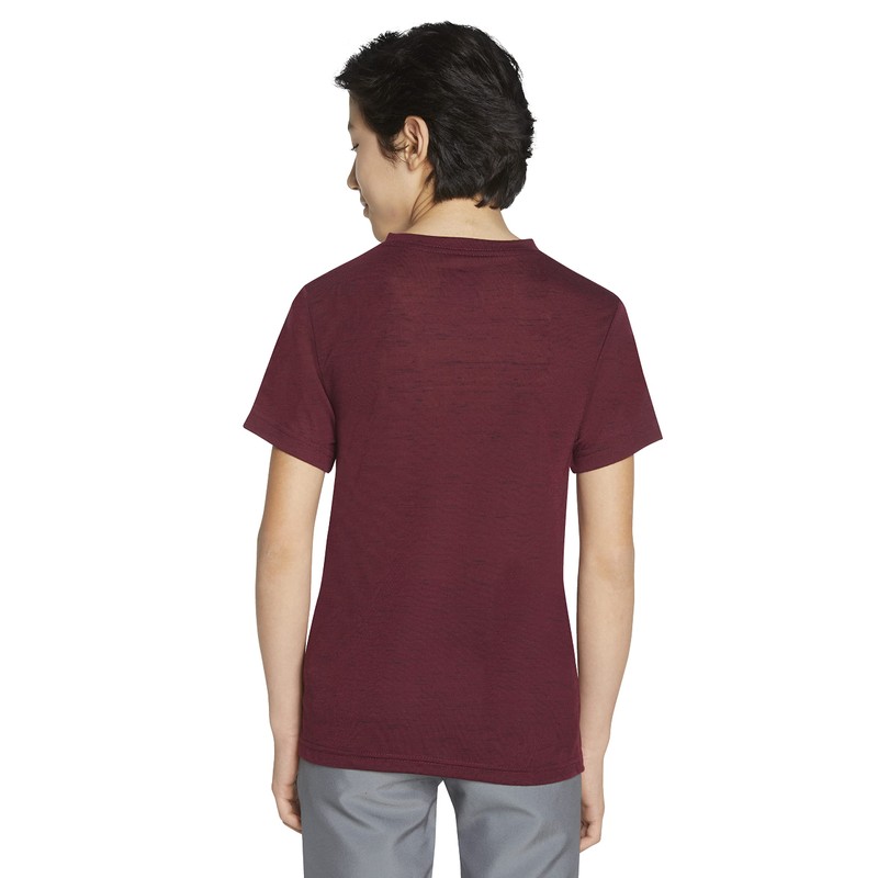 Hurley Boys' Soft Basic T-Shirt, Deep Maroon, M
