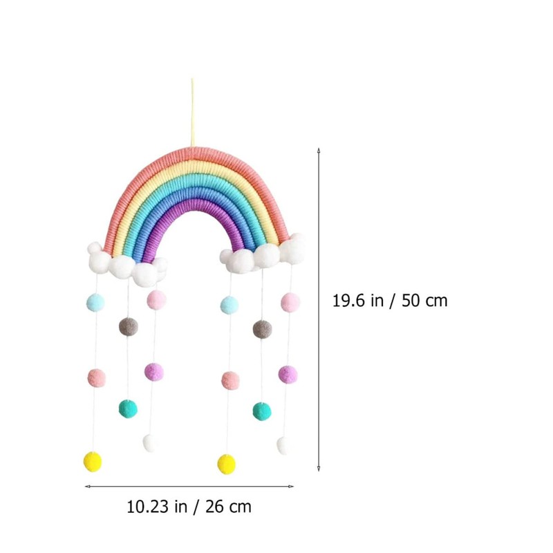 ORFOFE Hanging Rainbow Cloud Raindrops Decor for Bedroom Wall Pendant