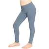 Oh So Soft Girl's Leggings Slate Blue Large