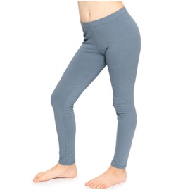 Oh So Soft Girl's Leggings Slate Blue Large