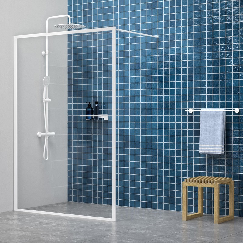 Tiger Shower Caddy Rectangular Small Shower Caddy Stainless Steel White