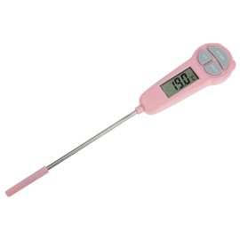 HOLIDYOYO Digital Meat Thermometer for Food Cooking Waterproof Instant Read Food Thermometer Long Probe with Meat Temp Guide for Cooking Grilling Kitchen Gadgets Pink