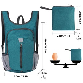 Small Foldable Backpack, 20L Small Foldable Backpack for Men, Daypack, Waterproof Travel Backpack for Outdoor Hiking, Travel, City Trips, d
