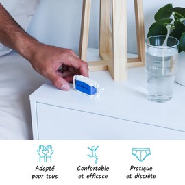 Bivea Stop Uri Confort - Clamp for Urinary Loss for Men - Set of 2 Discreet Medical Clamps with Memory Foam - Made in France