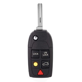 KIMISS 5 Buttons Folding Flip Car Key Case Shell Protect The Key Replacement Fit for S60 S80 V70 XC70 XC90