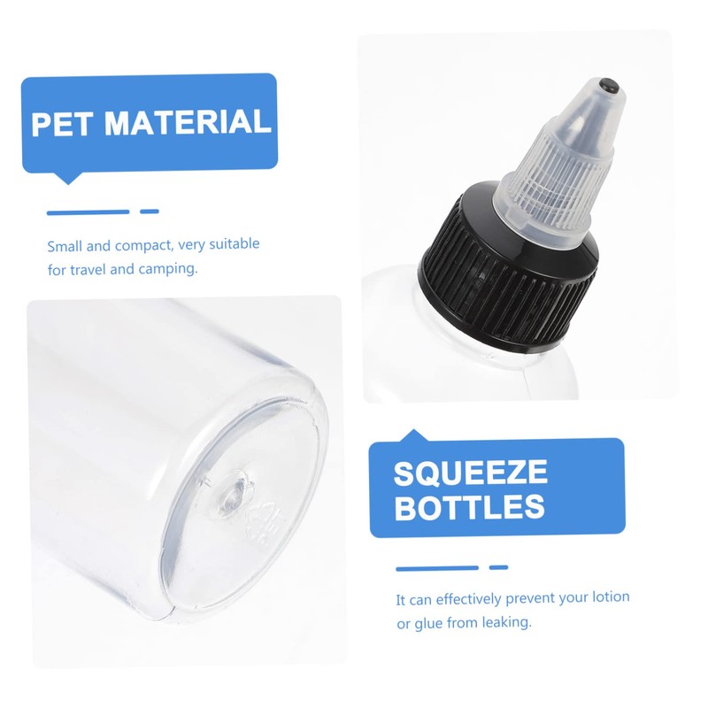 Mikinona 20pcs Squeeze Liquid Dispenser Bottle Adjustable Nozzle for Paint