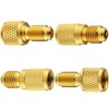 JaGely 17 Pcs R134a Brass Refrigerant Tank Adapter 1/4" to
