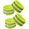 FNSIGHD 4 Pcs Reflective Strips,Reflective Arm Bands for Running,Adjustable Length