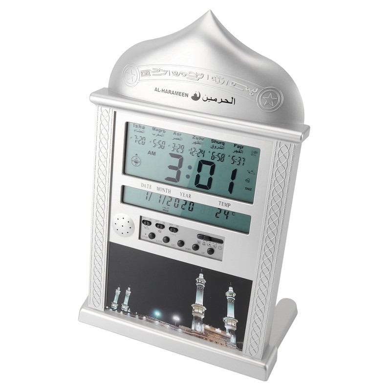 Digital Azan Mosque Prayer Clock Calendar Alarm Clock Multifunction Muslim