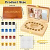 Solaradgy Wooden Tooth Fairy Keepsake Box for Kids, Baby Teeth