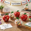 Mimorou 48 Pack Back to School Gifts Plastic Apple Containers,Classic,Red