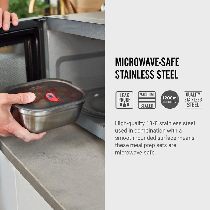 BLACK + BLUM FBSS-BX. Microwavable Stainless Steel Lunch Box Multi-Function