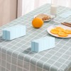 100 Pcs Blue Gingham Paper Napkins 3 Ply Light Blue