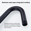TRUSTMI Matte Black S-Shaped Shower Arm with Flange 12 Inch