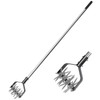 BARAYSTUS Rotary Cultivator Tool, Adjustable Garden Hand Tiller Cultivator, Long