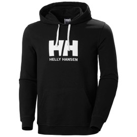 Helly-Hansen Men's HH Logo Hoodie, 990 Black, Small