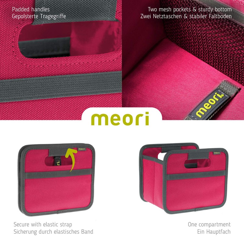 meori Mini Foldable Storage Box, 1-Pack, Berry