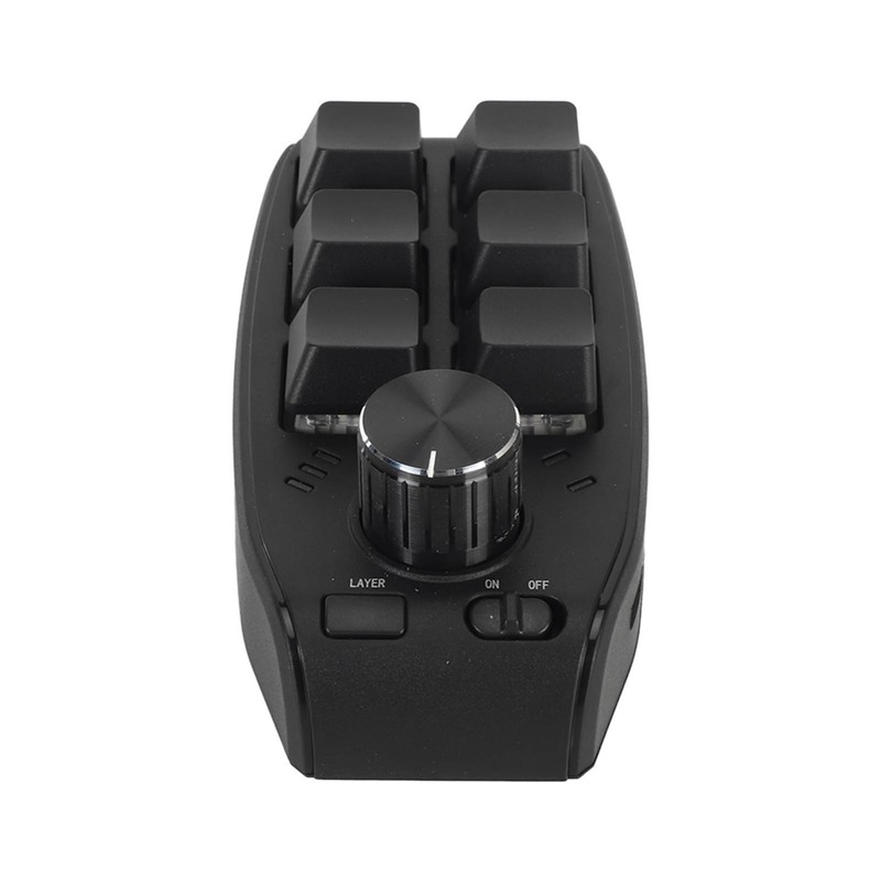 Mini Keypad 6 Keys 1 Knob Red Switch Mechanical Plug