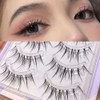 False Eyelashes, Natural, 5 Pairs Popular, Transparent Axis, Soft Core,