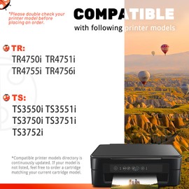 COCCINK PG-575 XL (1 Black) Remanufactured Printer Cartridges Replacement for Canon 575XL for PIXMA TS3550i TS3551i TR4750i TR4751i Printer