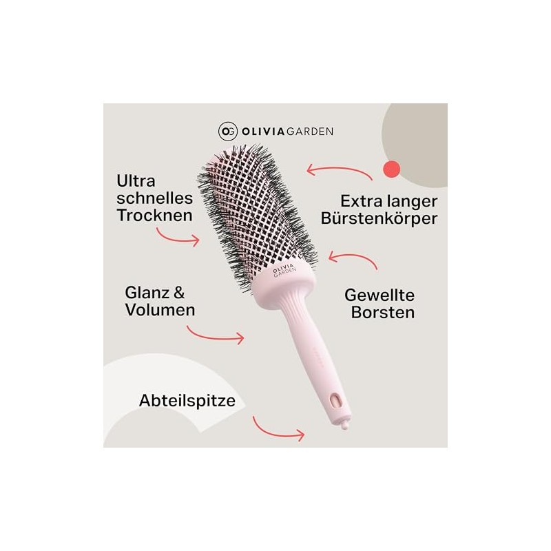 Olivia Garden Expert Blowout Speed - Pastellrosa - 55 -