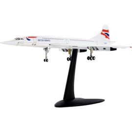zilitol British Airways Concorde Supersonic Passenger Aircraft Model, 1/200 Scale, Exquisite Craftsmanship for Collection and Display with Detailed Design