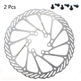 160mm Disc Brake Rotor 6 Bolts CYSKY Stainless Steel Bike Disc Brake Rotor for Most Bicycle Road Bike Mountain Bike BMX MTB (Include 6 Screws, Black)