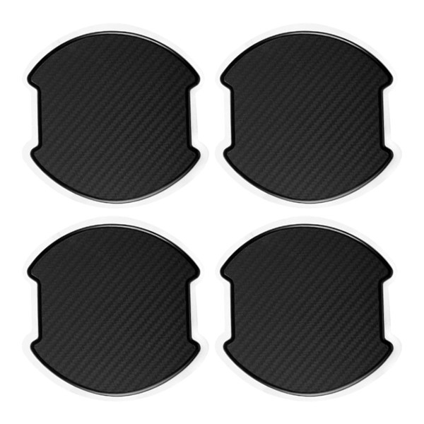 4PCS Car Door Handle Cup Scratch Protectors, TPU Carbon Fiber