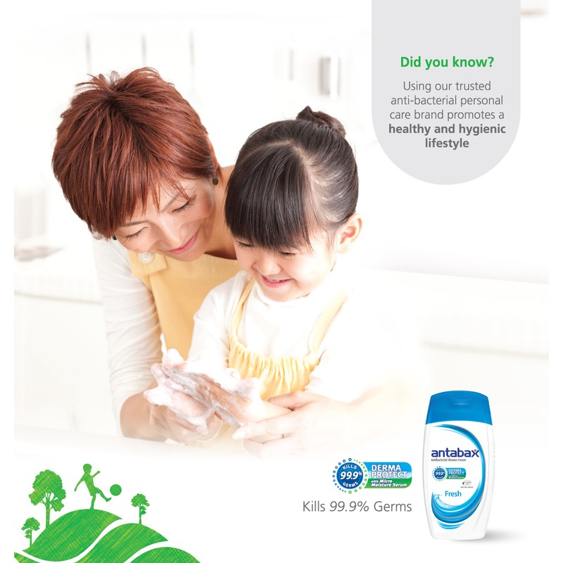 Antabax Shower Cream 800g x 2 - Protect + Fresh