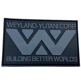 Weyland Yutani Building Better Worlds Grey Airsoft PVC Velcro Emblem Badge Patch