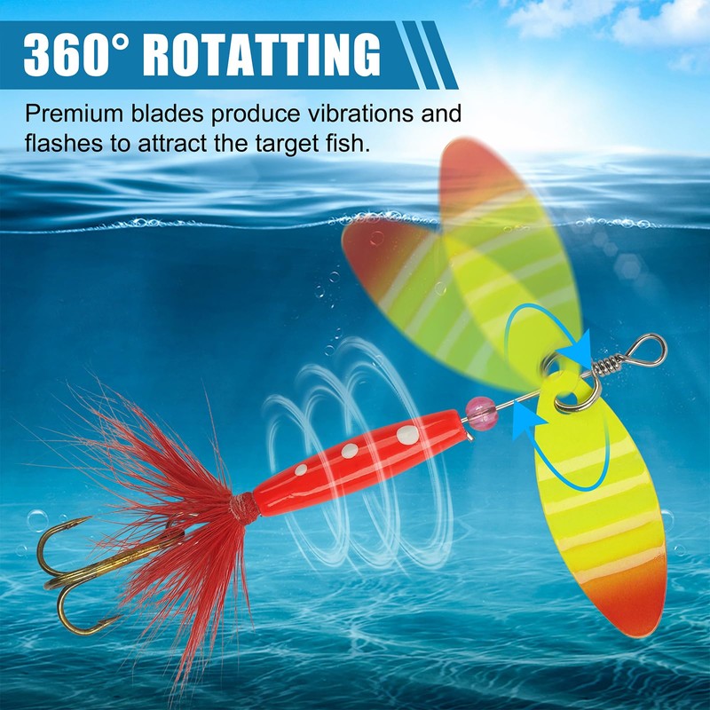 Fishing Lures Spinner Bait Set, 5pcs/10pcs/16pcs Multi Colored Fishing Spinner