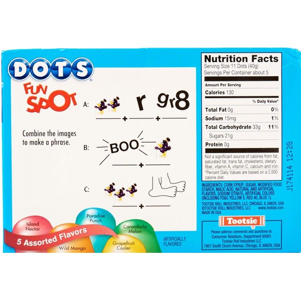 Tropical Dots Assorted Gumdrops Candy (Pack of 3) 7.5 oz Theater Boxes