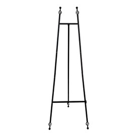 Metal Easel Stand with Chain Support for Mirror,Iron Floor Easels for Display Wedding Sign,58 Inch Adjustable Arts & Crafts Easels(Black)