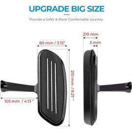 KEMIMOTO Passenger Floorboards with Mount Bracket Kits Compatible with 1993-2024 2025 Touring Road Glide Street Glide Road King Passenger Foot Pegs Black