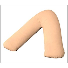 COTTON CONNECTION V SHAPED PILLOW CASE COVER PREGNANCY MATERNITY ORTHOPAEDIC SUPPORT NURSING (PEACH)