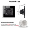 JIMEIDA Glass Socket Single Black Flush-Mounted Protective Contact Wall Socket