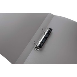 HERMA Ring Binder Translucent in Grey, A4, 25 mm Spine, Slim 2-Ring Binder Made of Plastic