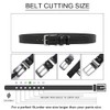 DOOPAI Mens Belt -Leather Dress Belt，Black belt Casual Wear Jeans